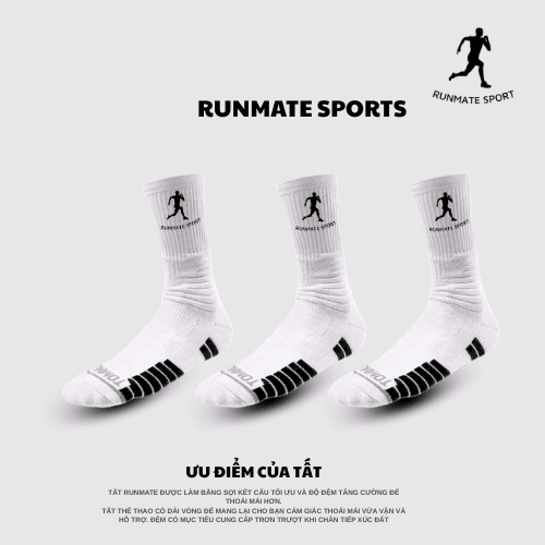 Tất chống trơn cổ cao - RUNMATE SPORTS